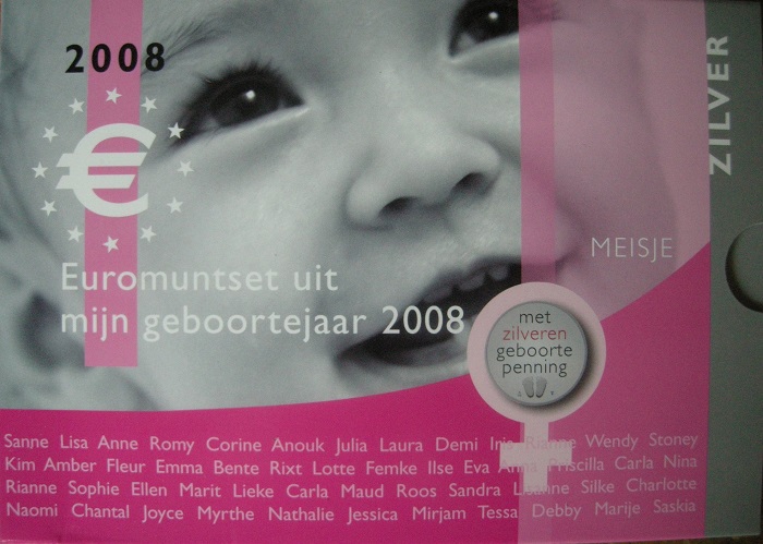 (afbeelding voor) Babyset Nederland 2008 Meisje ZILVER